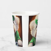 Bichon Frisé Dog Fahrrad St. Patrick's Day Pappbecher (Links)