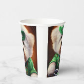 Bichon Frisé Dog Fahrrad St. Patrick's Day Pappbecher (Rechts)