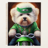Bichon Frisé Dog Fahrrad St. Patrick's Day Planer (Vorderseite)