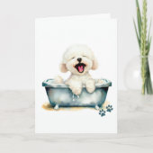 Bichon Frise Dog Faltengrüße Karte (Vorderseite)