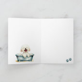 Bichon Frise Dog Faltengrüße Karte (Innenseite)