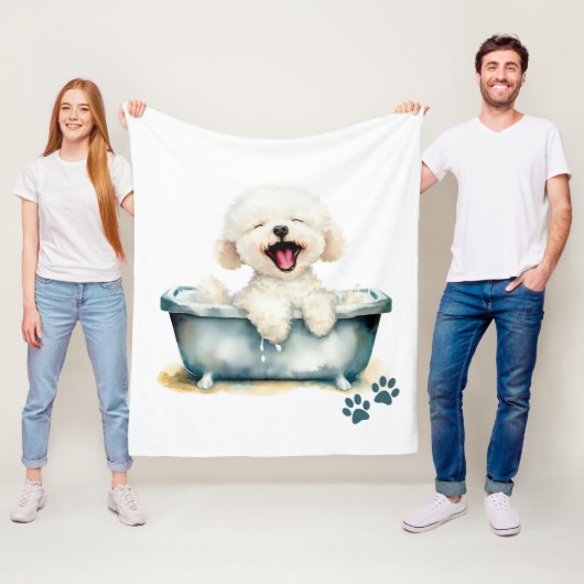 Bichon Frise Dog Fleecedecke (Beispiel)