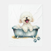 Bichon Frise Dog Fleecedecke (Vorderseite)