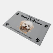 Bichon Frise Dog Fußmatte (Schrägansicht)