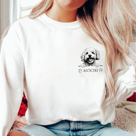 Bichon Frise Dog Hand Zeichnend Personalisiert Sweatshirt