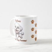 Bichon Frise, Dog hinzufügen, Text ändern Kaffeetasse (Vorderseite Links)