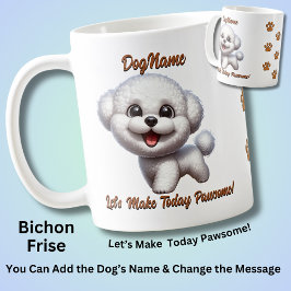 Bichon Frise, Dog hinzufügen, Text ändern Kaffeetasse