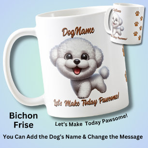 Bichon Frise, Dog hinzufügen, Text ändern Kaffeetasse