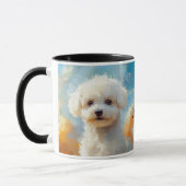 Bichon Frise Dog Impressionistischer Paint Tasse (Links)