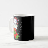 Bichon Frise Dog In Christmas Socks Lights Xmas Pr Kaffeetasse (Vorderseite Links)