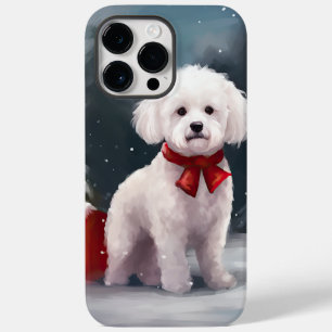 Bichon Frise Dog in Schnee Weihnachten Case-Mate iPhone 14 Pro Max Hülle