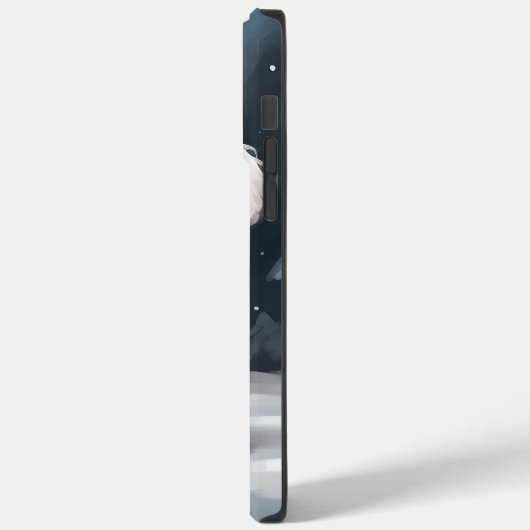 Bichon Frise Dog in Schnee Weihnachten Case-Mate iPhone Hülle (Rückseite / Links)