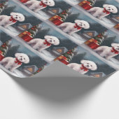 Bichon Frise Dog in Schnee Weihnachten Geschenkpapier (Ecke)
