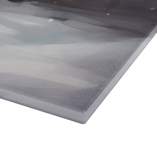 Bichon Frise Dog in Schnee Weihnachten Schneidebrett (Ecke)