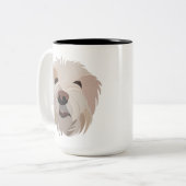 Bichon Frise Dog Lover Bichon Frise Zweifarbige Tasse (Vorderseite Links)