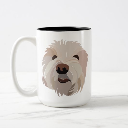 Bichon Frise Dog Lover Bichon Frise Zweifarbige Tasse (Links)