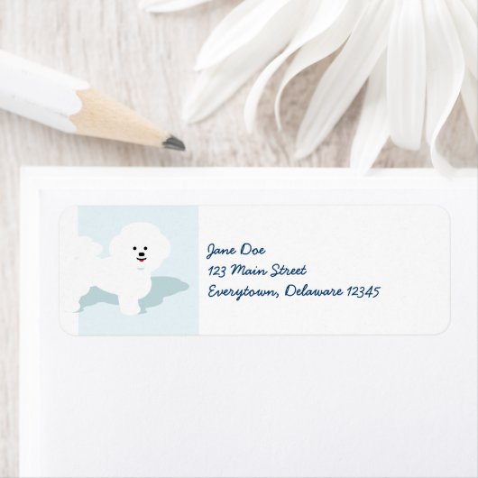 Bichon Frise Dog Mailing Labels (Insitu)