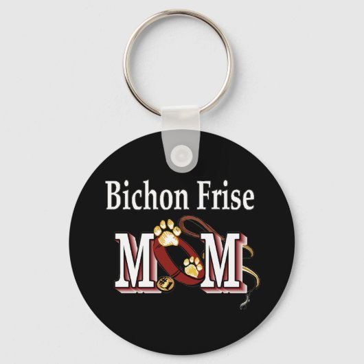 Bichon Frise Dog MAMA Schlüsselanhänger (Vorderseite)