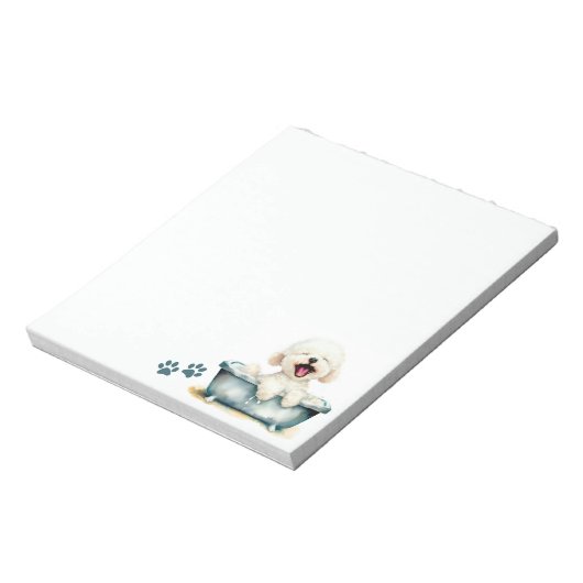 Bichon Frise Dog Notizblock (Rotiert)