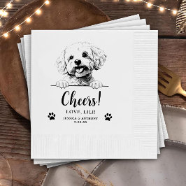 Bichon Frise Dog Personalisiert Cheers Serviette