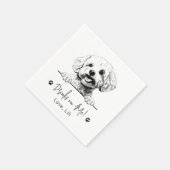 Bichon frise dog Personalisiert Drinks auf mich Serviette (Ecke)