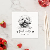 Bichon frise dog Personalisiert Drinks auf mich Serviette (Beispiel)