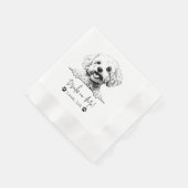 Bichon frise dog Personalisiert Drinks auf mich Serviette (Ecke)