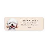 Bichon Frise Dog Personalisierte Adresse (Vorne)