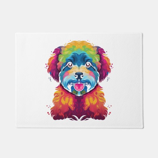 Bichon Frise Dog Pop Art Fußmatte (Vorderseite)