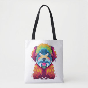 Bichon Frise Dog Pop Art Tasche
