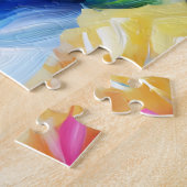 Bichon Frise Dog Portrait Akrylkkunstdruckhund Puzzle (Seite)