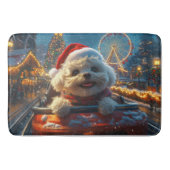 Bichon Frise Dog Roller Untersetzer Weihnachten Badematte (Vorderseite)