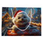 Bichon Frise Dog Roller Untersetzer Weihnachten Große Geschenktüte (Rückseite)
