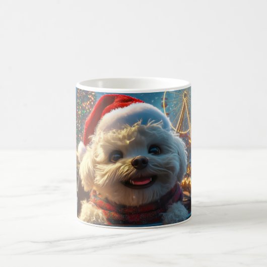 Bichon Frise Dog Roller Untersetzer Weihnachten Kaffeetasse (Mittel)