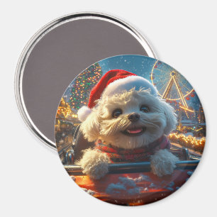 Bichon Frise Dog Roller Untersetzer Weihnachten Magnet