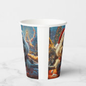 Bichon Frise Dog Roller Untersetzer Weihnachten Pappbecher (Rechts)