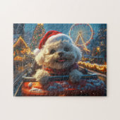 Bichon Frise Dog Roller Untersetzer Weihnachten Puzzle (Horizontal)