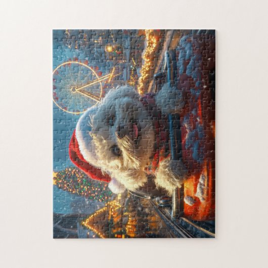 Bichon Frise Dog Roller Untersetzer Weihnachten Puzzle (Vertikal)