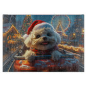Bichon Frise Dog Roller Untersetzer Weihnachten Schneidebrett (Vorderseite)