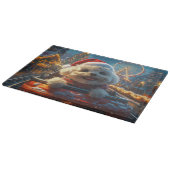 Bichon Frise Dog Roller Untersetzer Weihnachten Schneidebrett (Ecke)