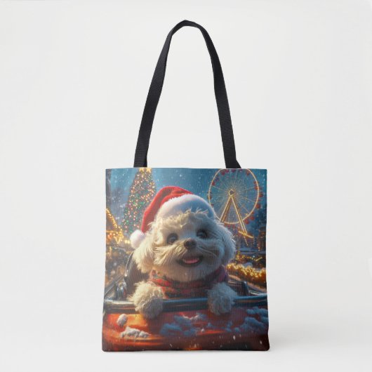 Bichon Frise Dog Roller Untersetzer Weihnachten Tasche (Vorderseite)