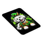 Bichon Frise Dog St Patrick's Day Magnet (Rechte Seite)