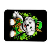 Bichon Frise Dog St Patrick's Day Magnet (Horizontal)