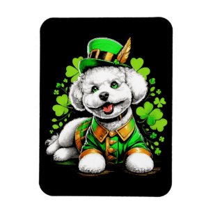Bichon Frise Dog St Patrick's Day Magnet