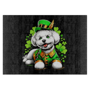 Bichon Frise Dog St Patrick's Day Schneidebrett