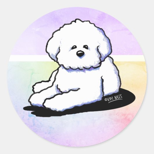 Bichon Frise Dog Stickers (Vorderseite)