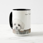 Bichon Frise Dog Tasse (Vorderseite Links)