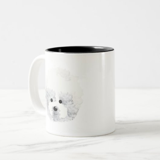 Bichon Frise dog Tasse (Vorderseite Links)