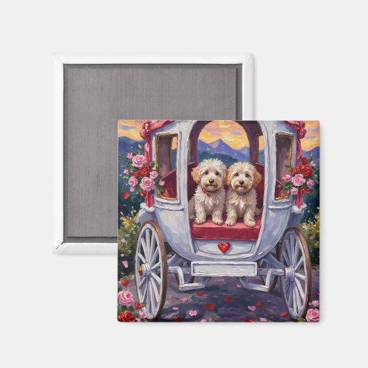 Bichon Frise Dog Valentine's Day Magnet (Vorderseite/Rückseite)