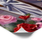 Bichon Frise Dog Valentine's Day Poster (Ecke)